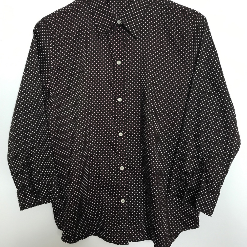Lauren Ralph Lauren brown/pink polka dot shirt - Picture 3 of 8